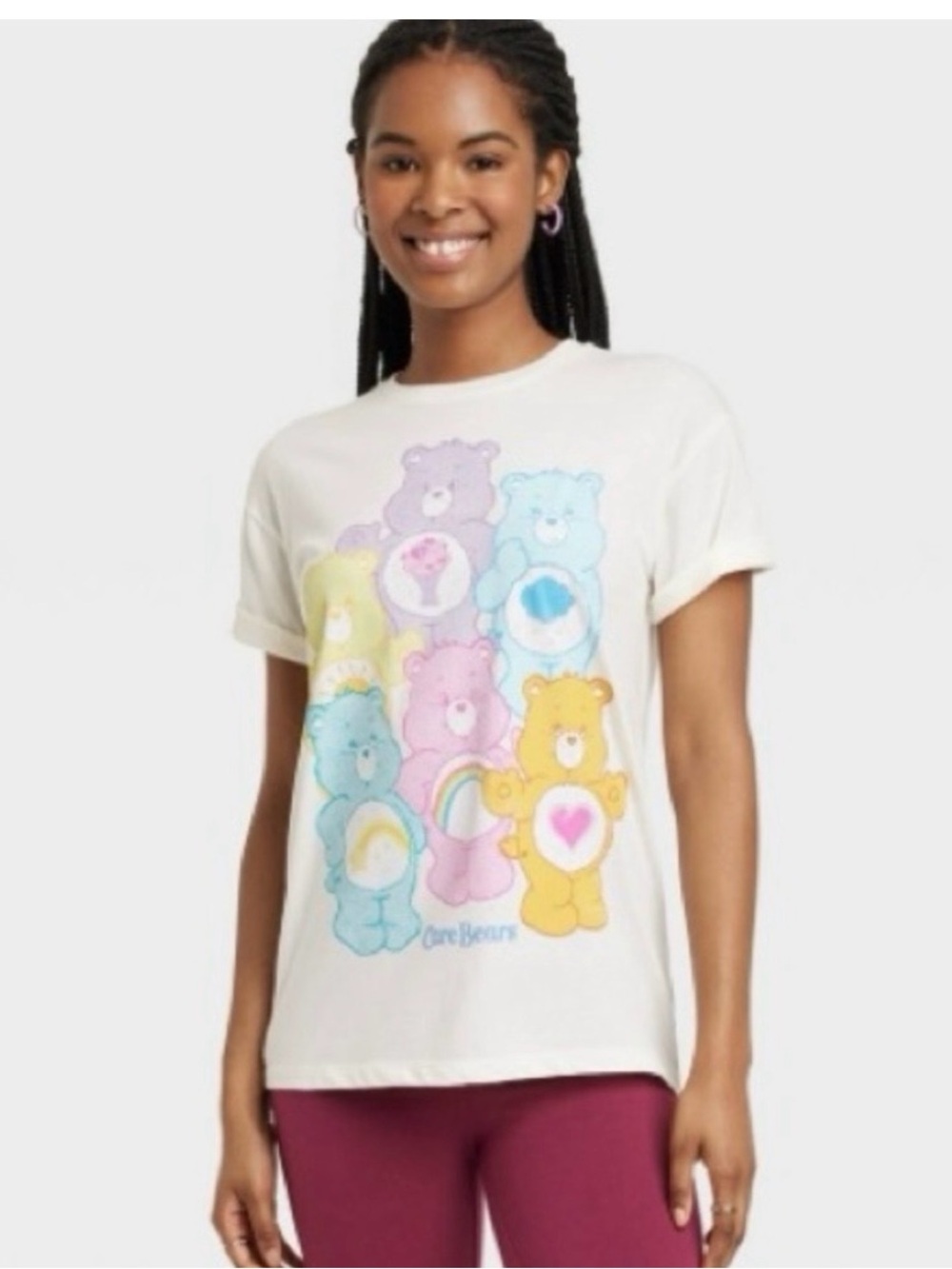 Women's Care Bears Short Sleeve Graphic T-Shirt - Off-White Size XL